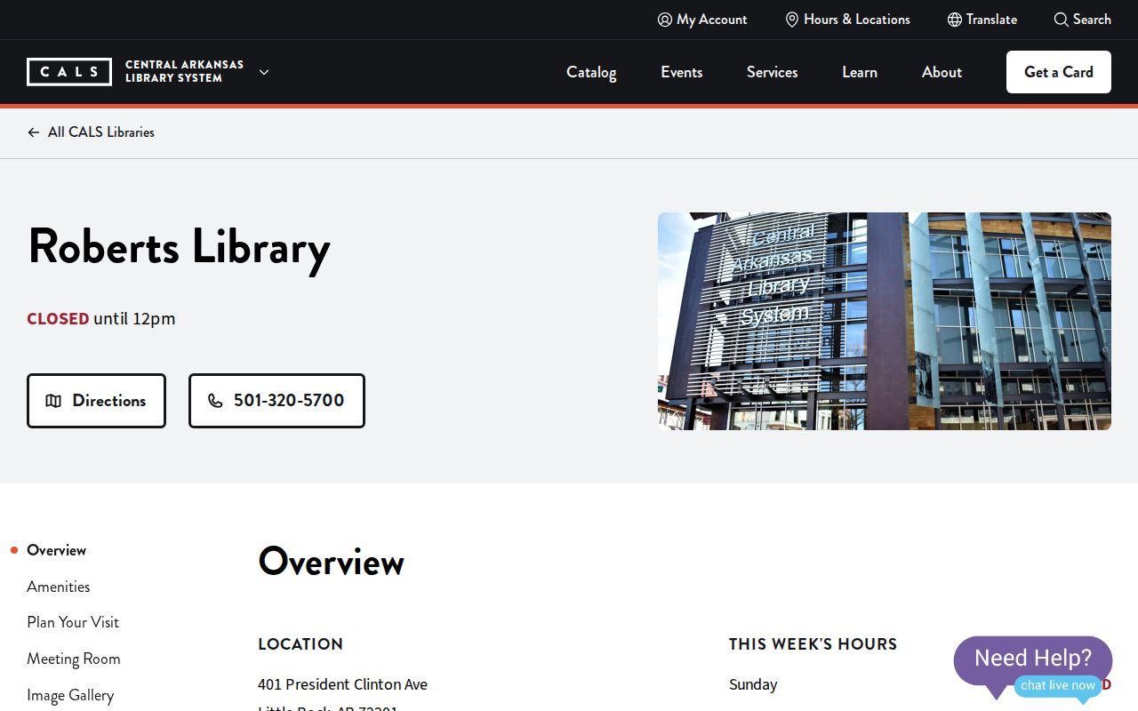 Little Rock residents directory Roberts Library research room