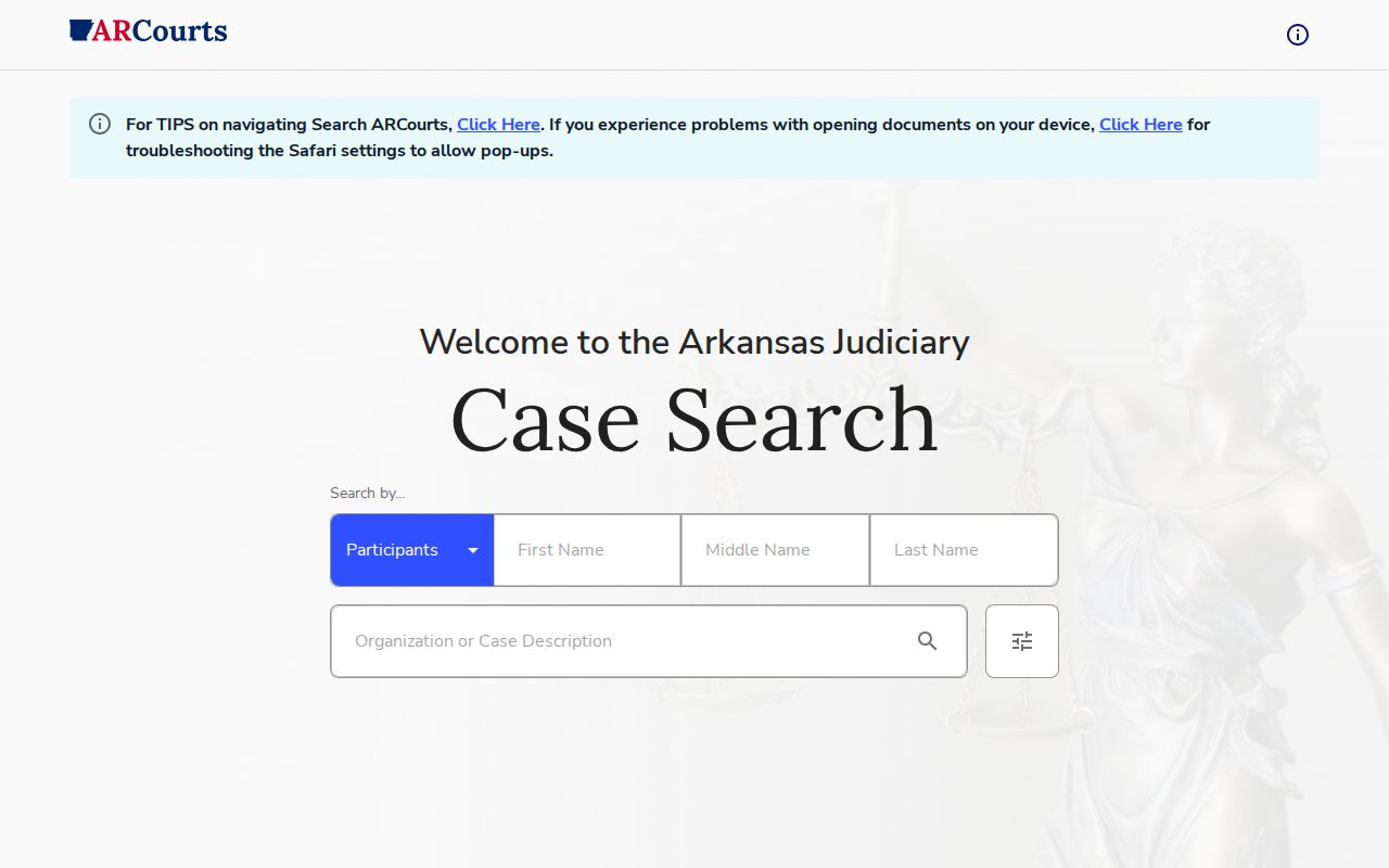 Little Rock residents directory Search ARCourts lookup