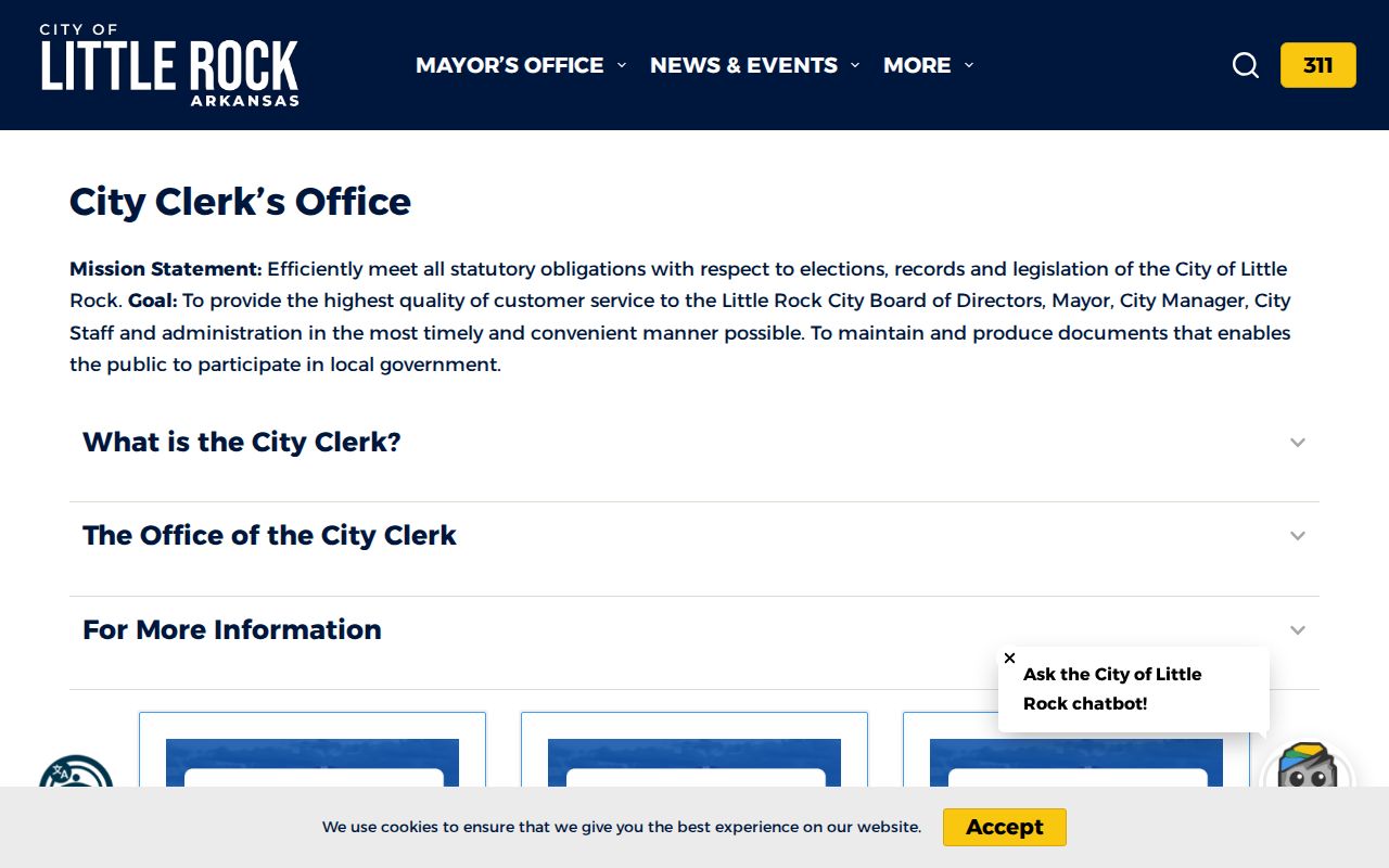 Little Rock neighbors City Clerk records request page