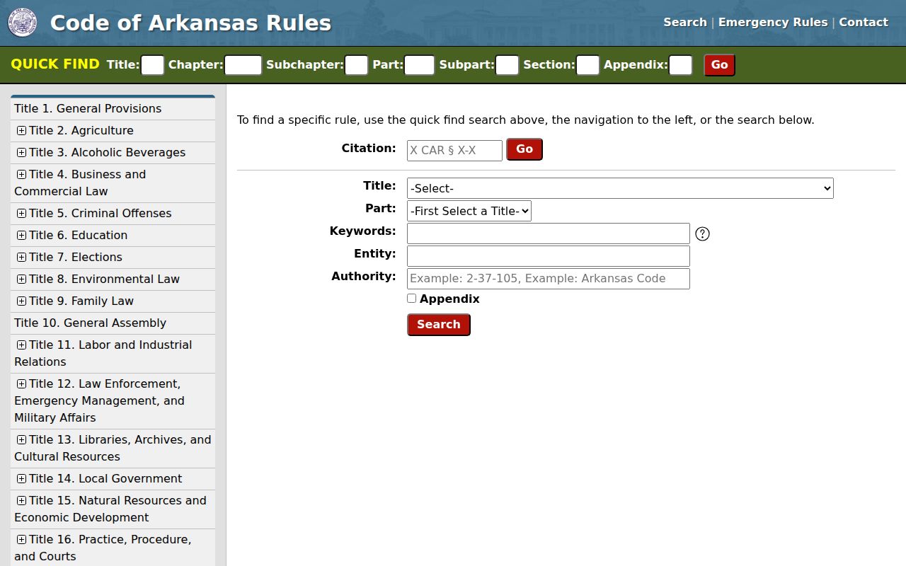 Little Rock ZIP code directory official Arkansas rules source